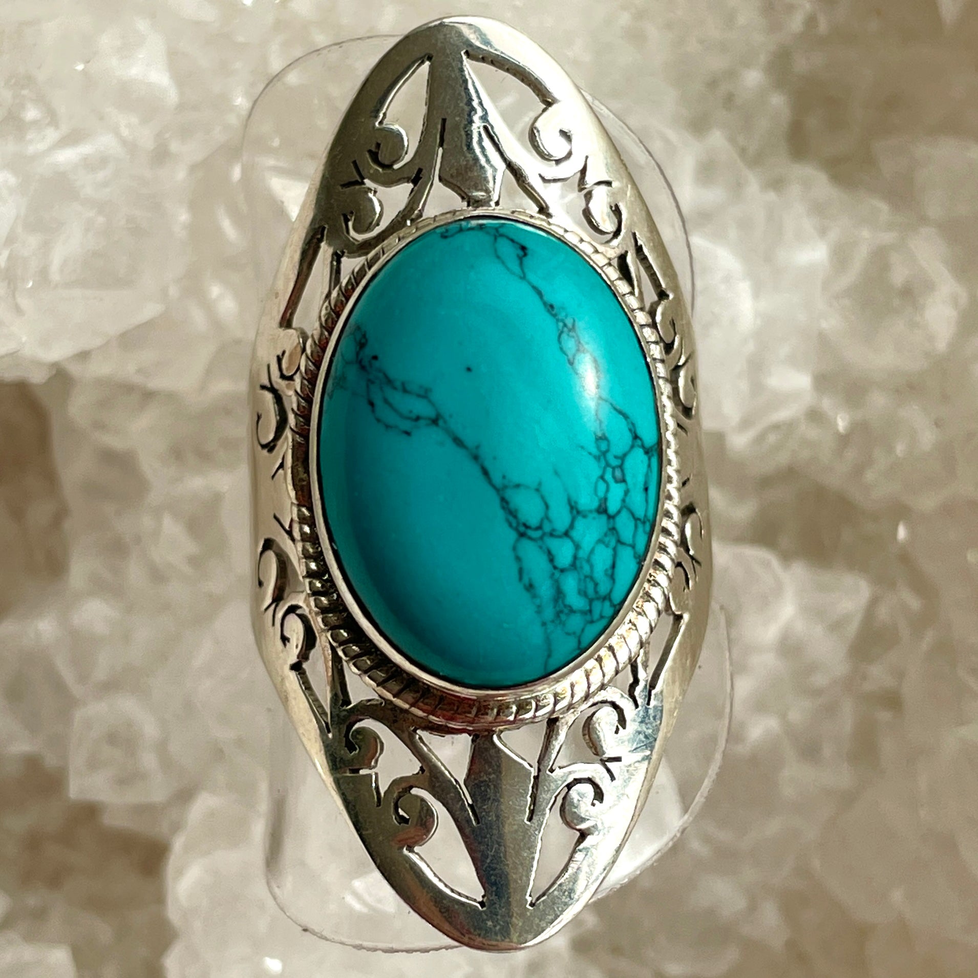 Turquenite Sterling Silver Ring - Sz9 TU1 Turquenite Sterling Silver Ring - Sz9 TU1